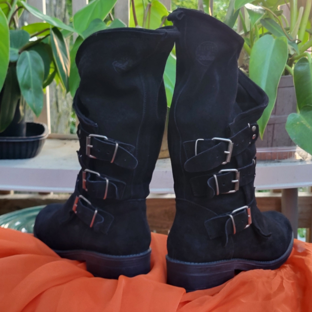 Coolway Alida black suede boots